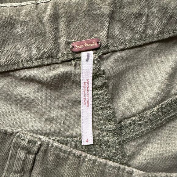 Free People corduroy pants velvet pants flare high rise cropped cotton 4 - Picture 5 of 7